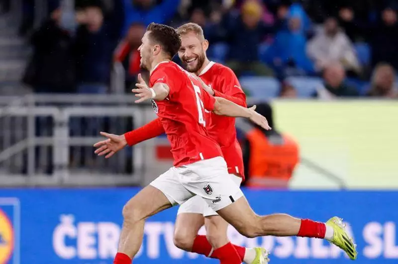 "الأسرع في تاريخ المباريات الدولية".. بومجارتنر يسجل هدفًا تاريخيًا لمنتخب النمسا (فيديو)